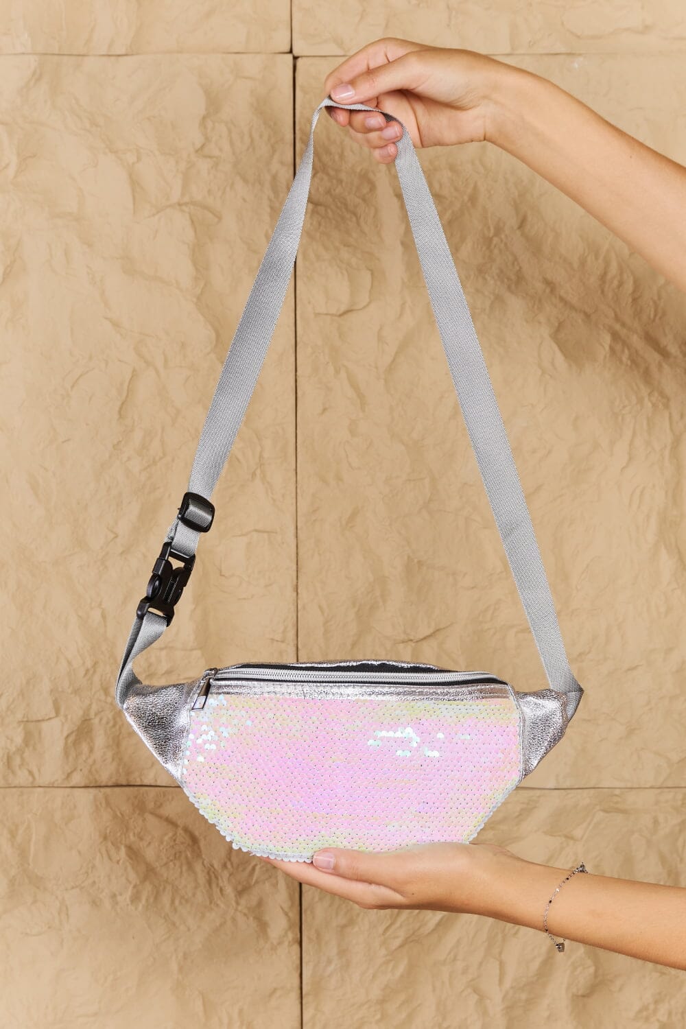 Festival Baby Sequin Front Single Zipper Fanny Pack - Sydney So Sweet