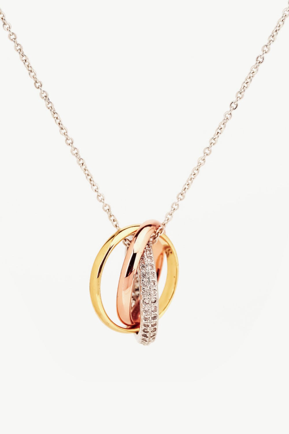 Cubic Zirconia Ring Pendant Necklace - Sydney So Sweet