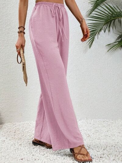 Wide Leg Drawstring Pants - Sydney So Sweet