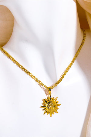 Sun Pendant Copper Necklace - Sydney So Sweet