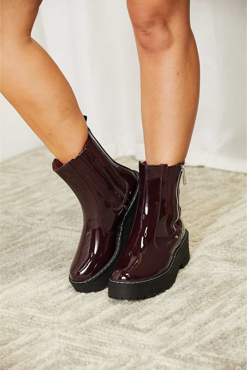 Forever Link Side Zip Platform Boots - Sydney So Sweet