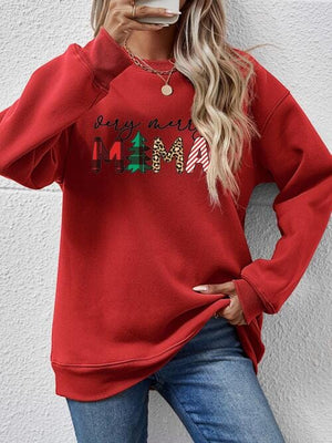 Very Merry Mama Long Sleeve Graphic Sweatshirt - Sydney So Sweet