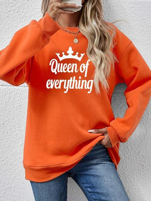 QUEEN OF EVERYTHING Round Neck Sweatshirt - Sydney So Sweet