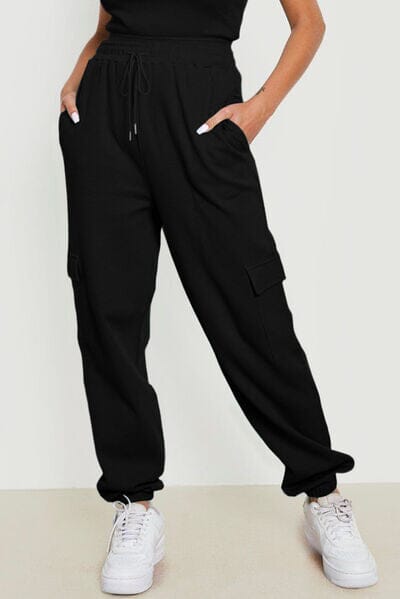 Drawstring Joggers with Pockets - Sydney So Sweet