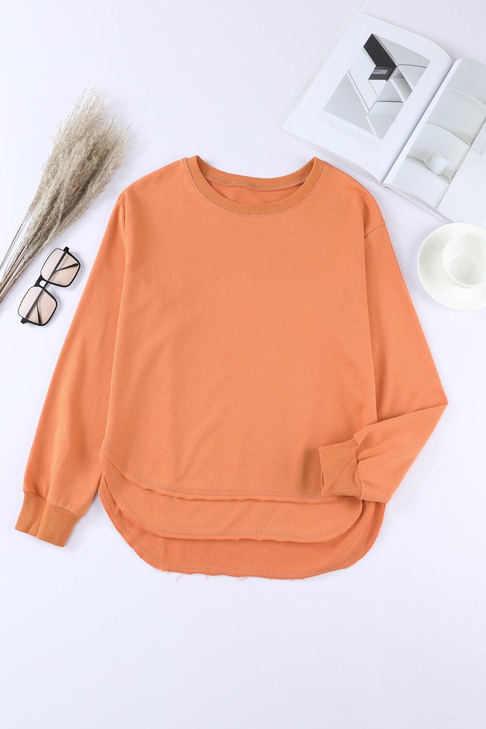 Side Slit Drop Shoulder Sweatshirt - Sydney So Sweet