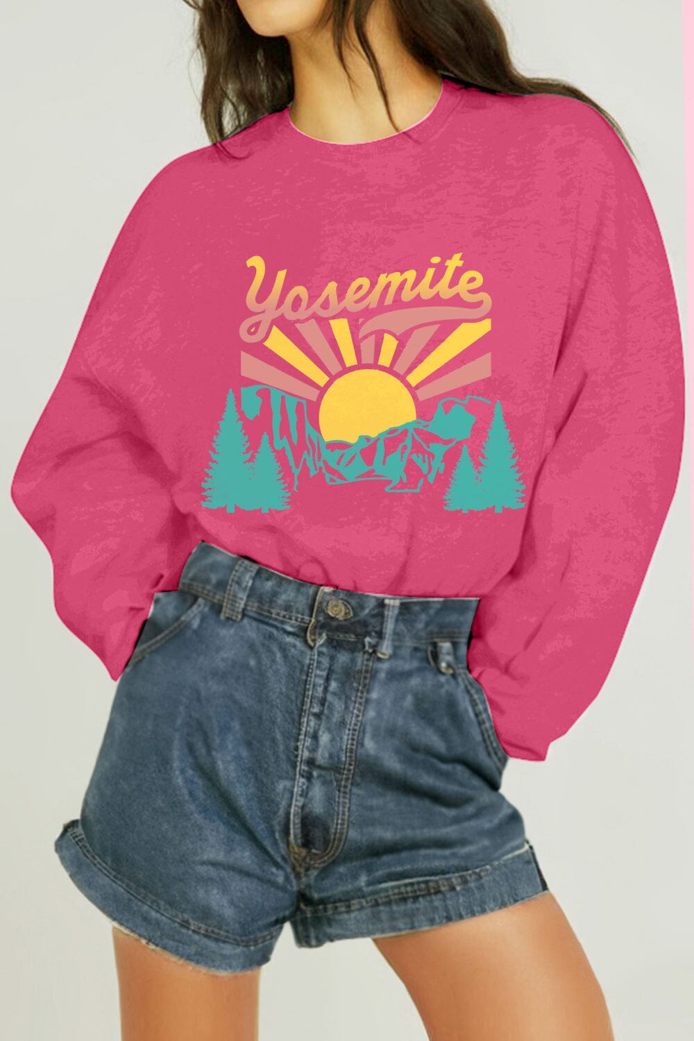 Simply Love Full Size YOSEMITE Graphic Sweatshirt - Sydney So Sweet