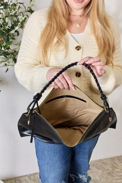 Zipper Detail Shoulder Bag with Pouch - Sydney So Sweet