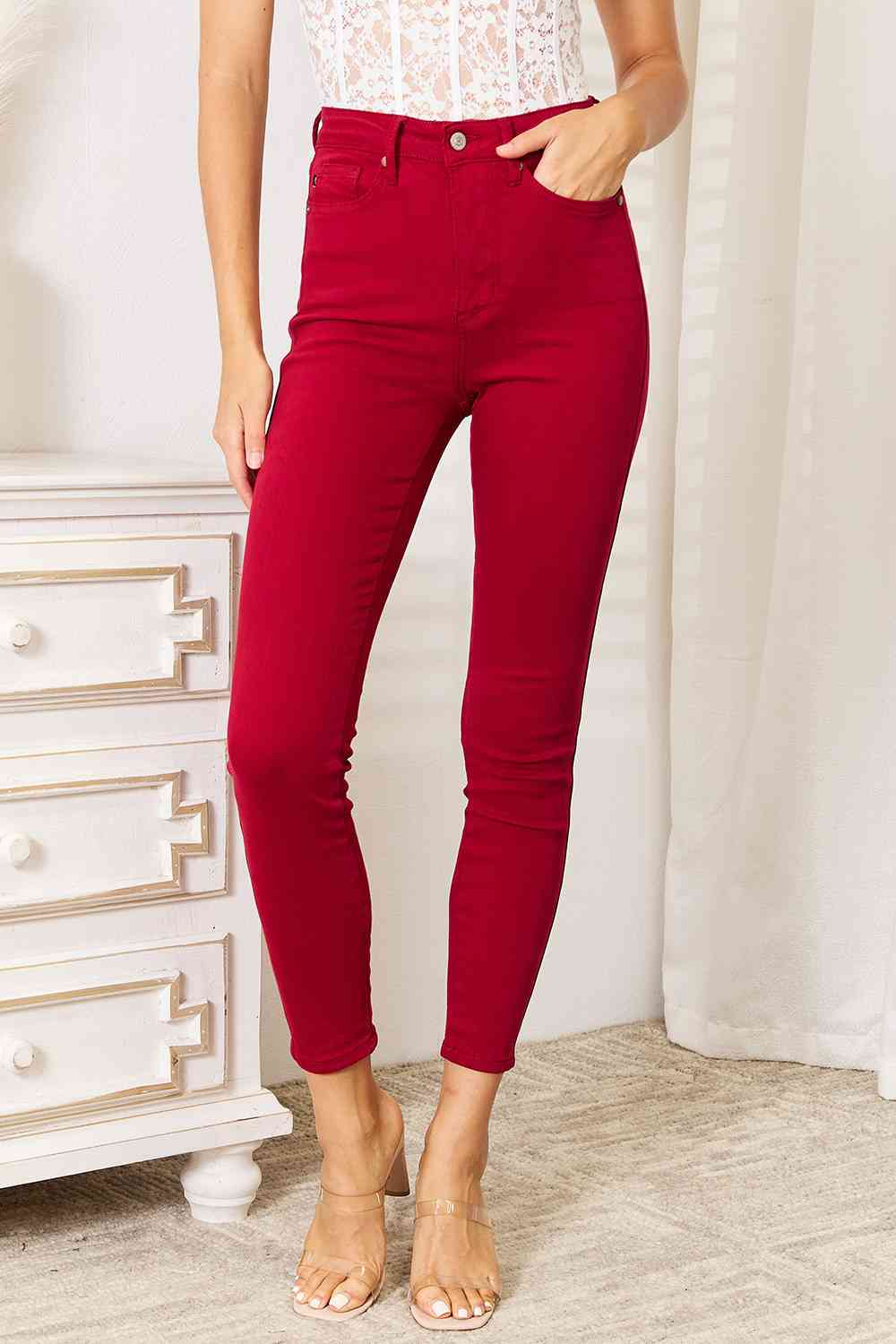 Judy Blue Full Size High Waist Tummy Control Skinny Jeans - Sydney So Sweet