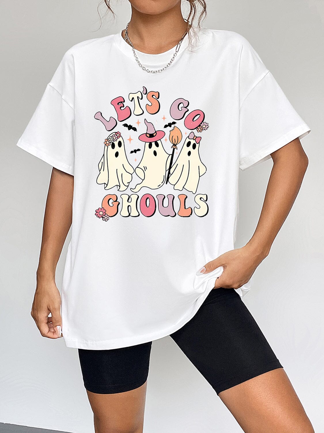 LET'S GO GHOULS Ghost Halloween Graphic T-Shirt - Sydney So Sweet