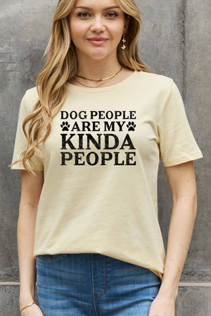 DOG PEOPLE ARE MY KINDA PEOPLE Women's Graphic Cotton Tee - Sydney So Sweet