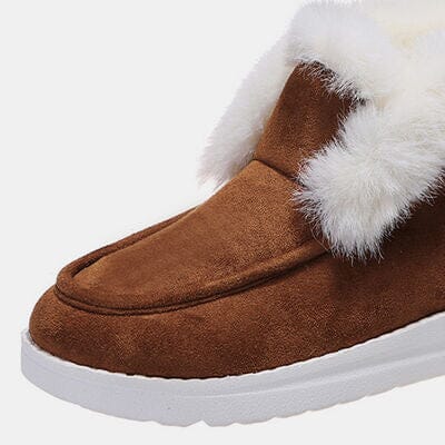 Furry Suede Snow Boots - Sydney So Sweet