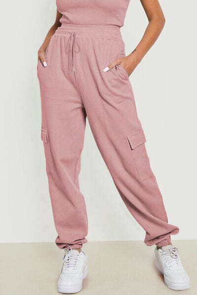 Drawstring Joggers with Pockets - Sydney So Sweet