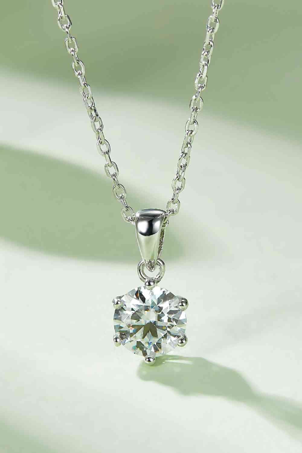 1 Carat Moissanite 925 Sterling Silver Necklace - Sydney So Sweet