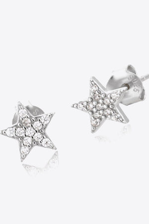 Zircon Decor Star Stud Earrings - Sydney So Sweet