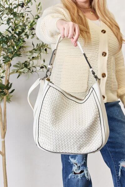 Weaved Vegan Leather Handbag - Sydney So Sweet