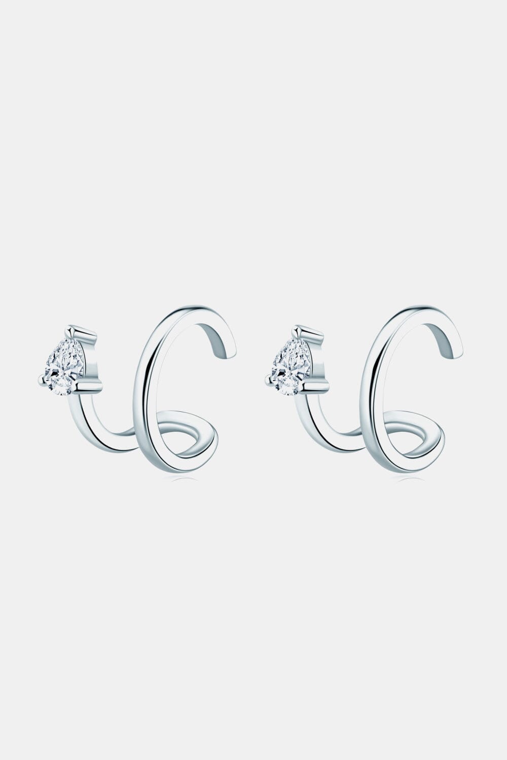 Moissanite 925 Sterling Silver Cuff Earrings - Sydney So Sweet