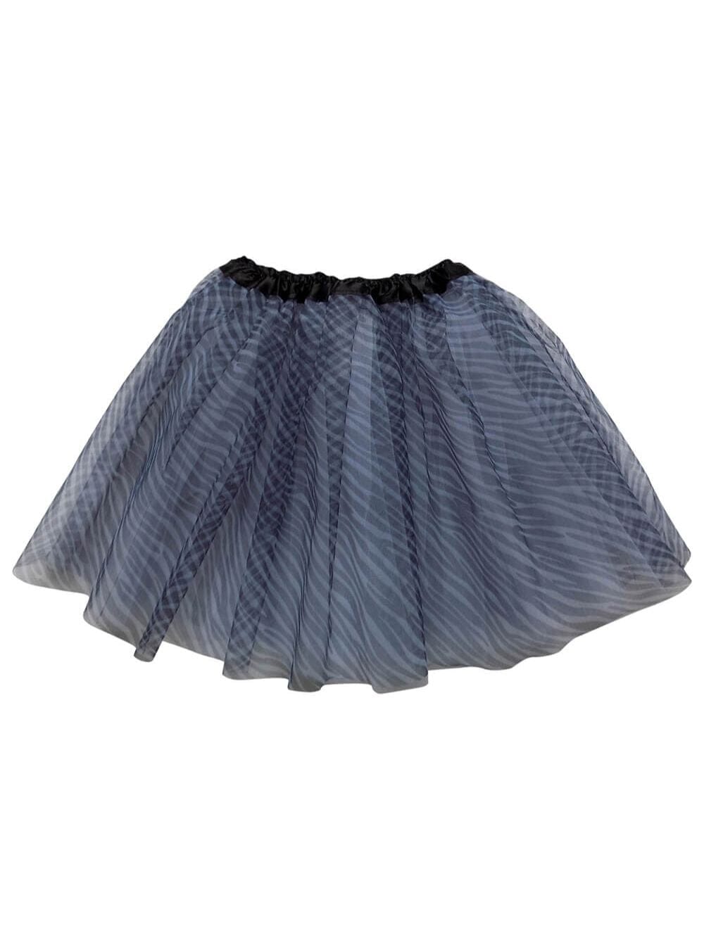 Zebra Black & White Adult Tutu Skirt - Women's Size 3-Layer Basic Ballet Costume Dance Tutus - Sydney So Sweet