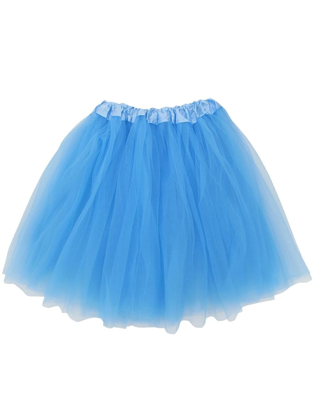 Light Blue Plus Size Adult Tutu Skirt - Women's Plus Size 3- Layer Basic Ballet Costume Dance Tutus - Sydney So Sweet