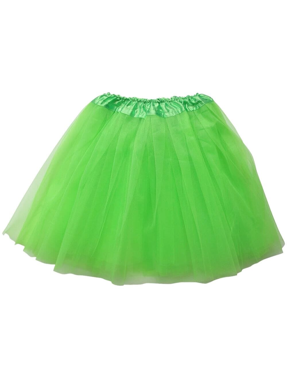 Lime Green Plus Size Adult Tutu Skirt - Women's Plus Size 3- Layer Basic Ballet Costume Dance Tutus - Sydney So Sweet