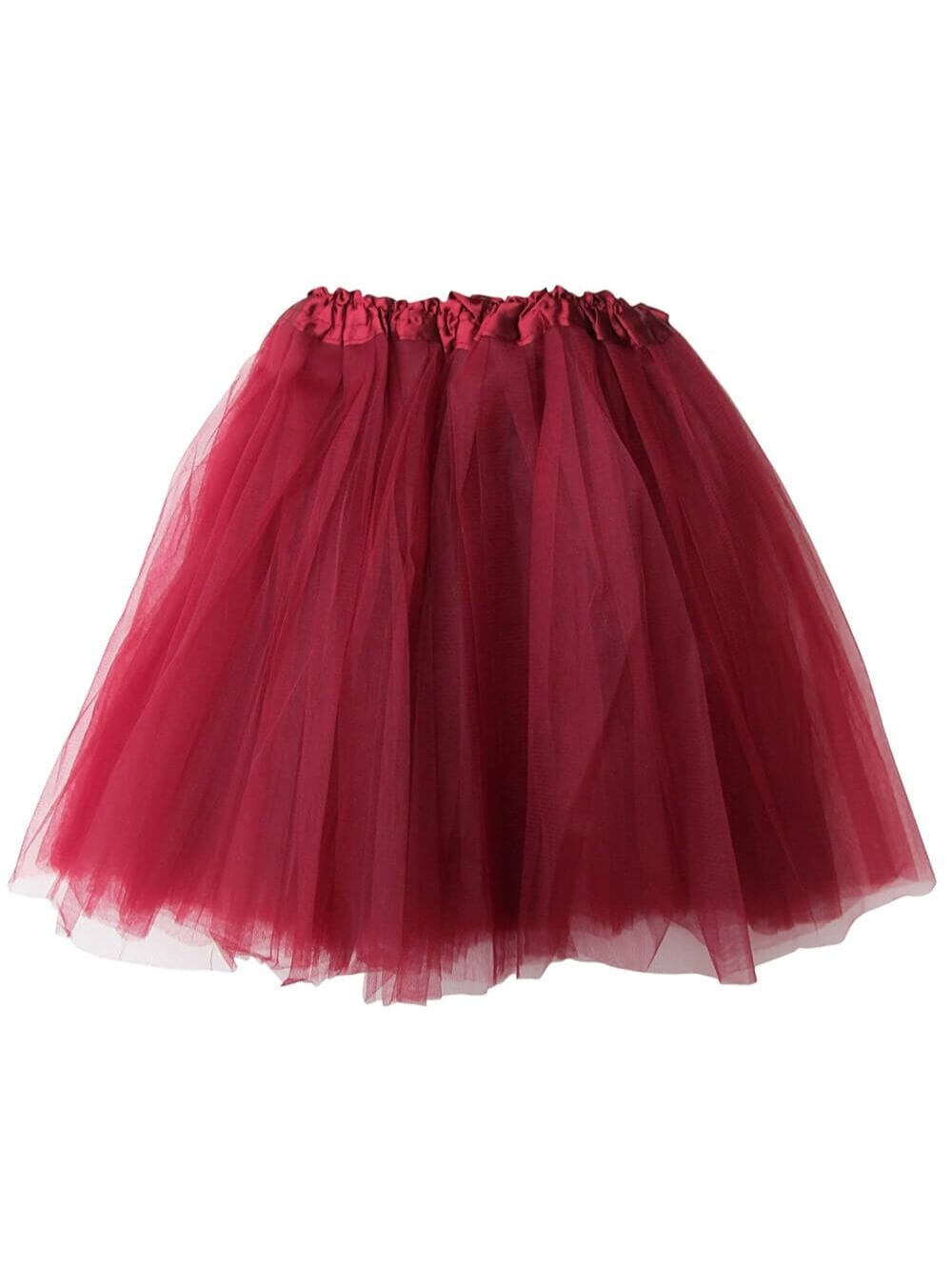 Burgundy Plus Size Adult Tutu Skirt - Women's Plus Size 3- Layer Basic Ballet Costume Dance Tutus - Sydney So Sweet