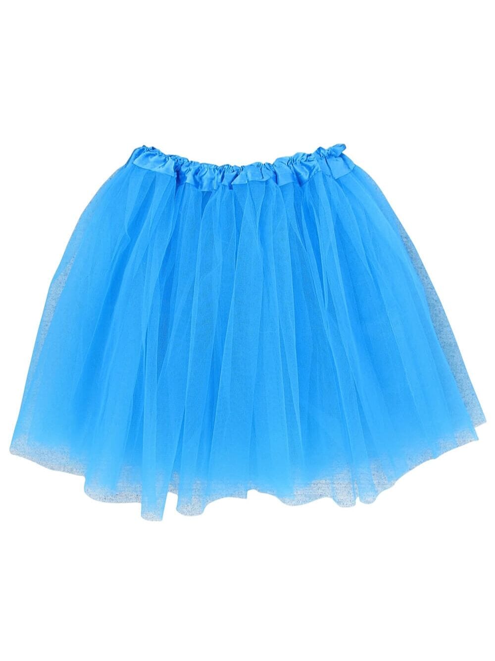Neon Blue Tutu Skirt for Women – 3-Layer Tulle Ballet Skirt for Costume, Dress-Up, Dance, & Cosplay - Sydney So Sweet