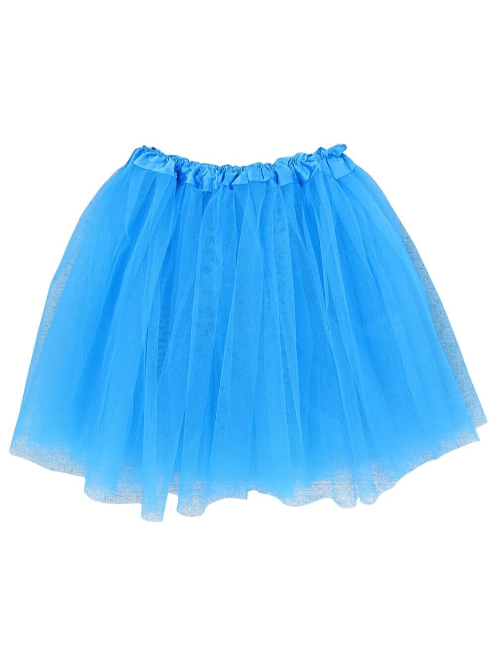 Neon Blue Tutu Skirt for Adult - Women's Size 3-Layer Basic Ballet Costume Dance Tutus - Sydney So Sweet