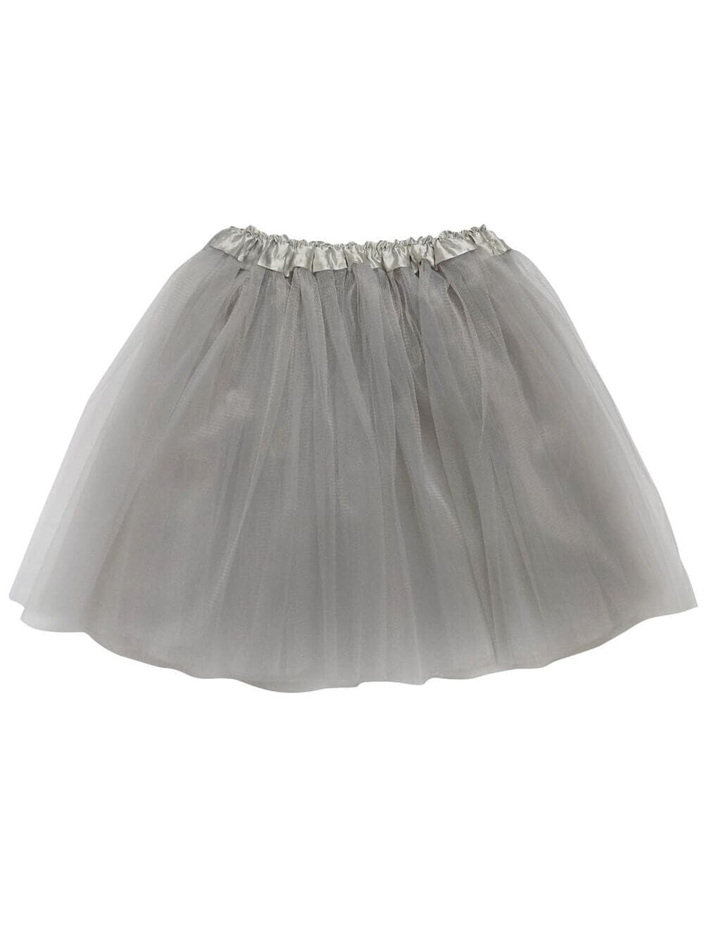 Silver Plus Size Adult Tutu Skirt - Women's Plus Size 3- Layer Basic Ballet Costume Dance Tutus - Sydney So Sweet