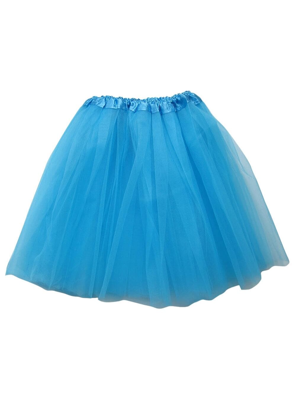 Turquoise Blue Tutu Skirt for Women – 3-Layer Tulle Ballet Skirt for Costume, Dress-Up, Dance, & Cosplay - Sydney So Sweet