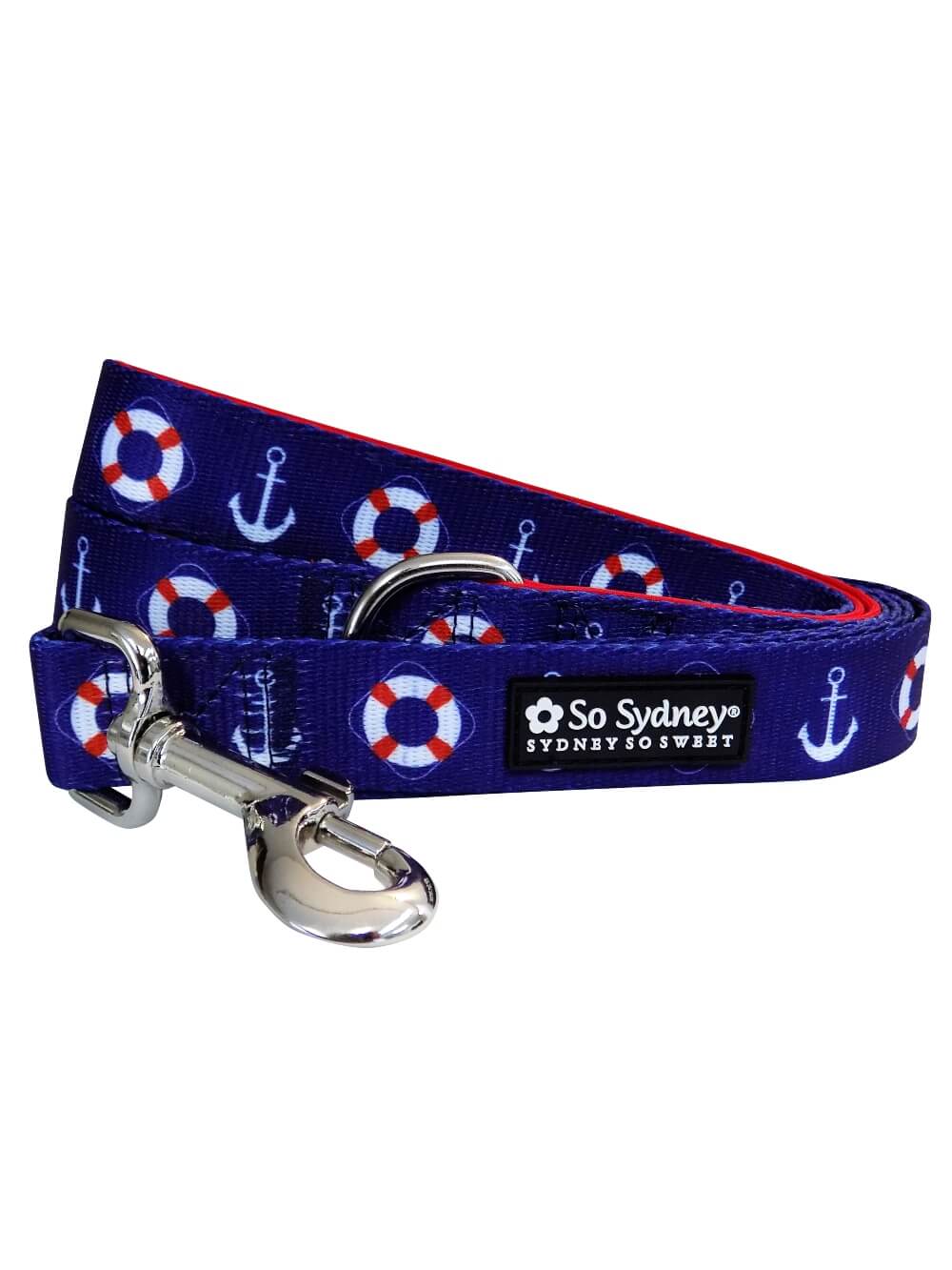 Anchor Yacht Club Boat Collection Dog Leash – Nautical Anchor Print, Durable, Stylish, Small & Large Pet Leash - Sydney So Sweet