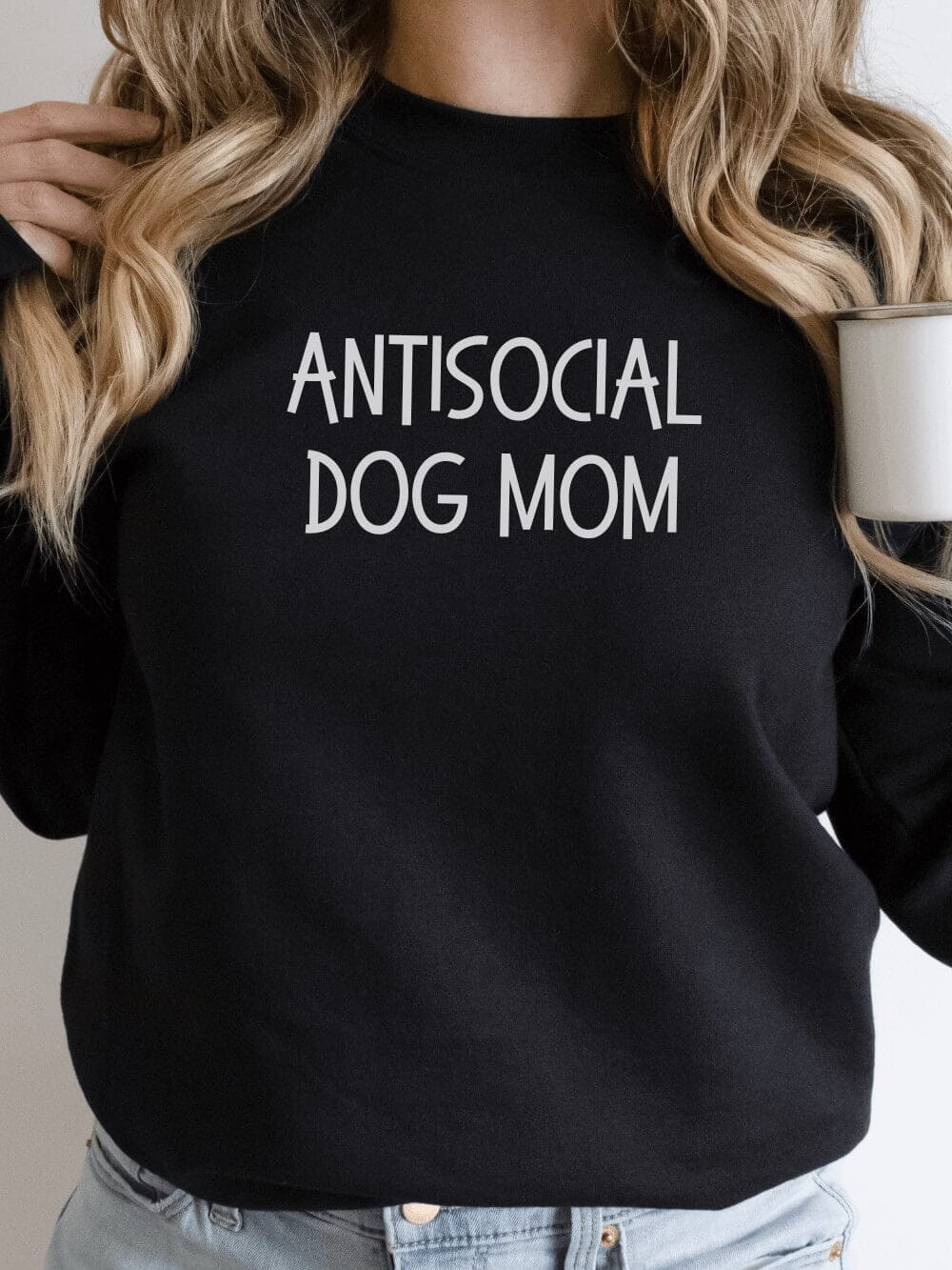 Antisocial Dog Mom Unisex Heavy Blend™ Crewneck Sweatshirt - Many Colors - Sydney So Sweet