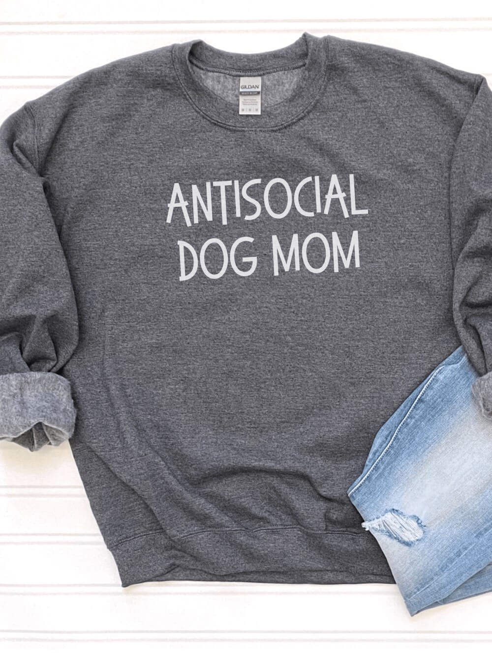 Antisocial Dog Mom Unisex Heavy Blend™ Crewneck Sweatshirt - Many Colors - Sydney So Sweet