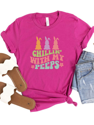 Chillin' With My Peeps Adult Short Sleeve T-Shirt for Spring & Easter - Sydney So Sweet