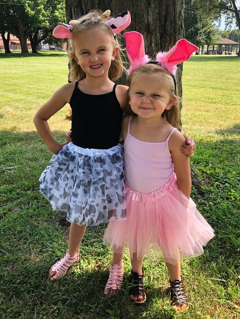 Girls Pink Pig Costume - Complete Kids Costume with Pink Tutu, Tail, & Ears - Sydney So Sweet