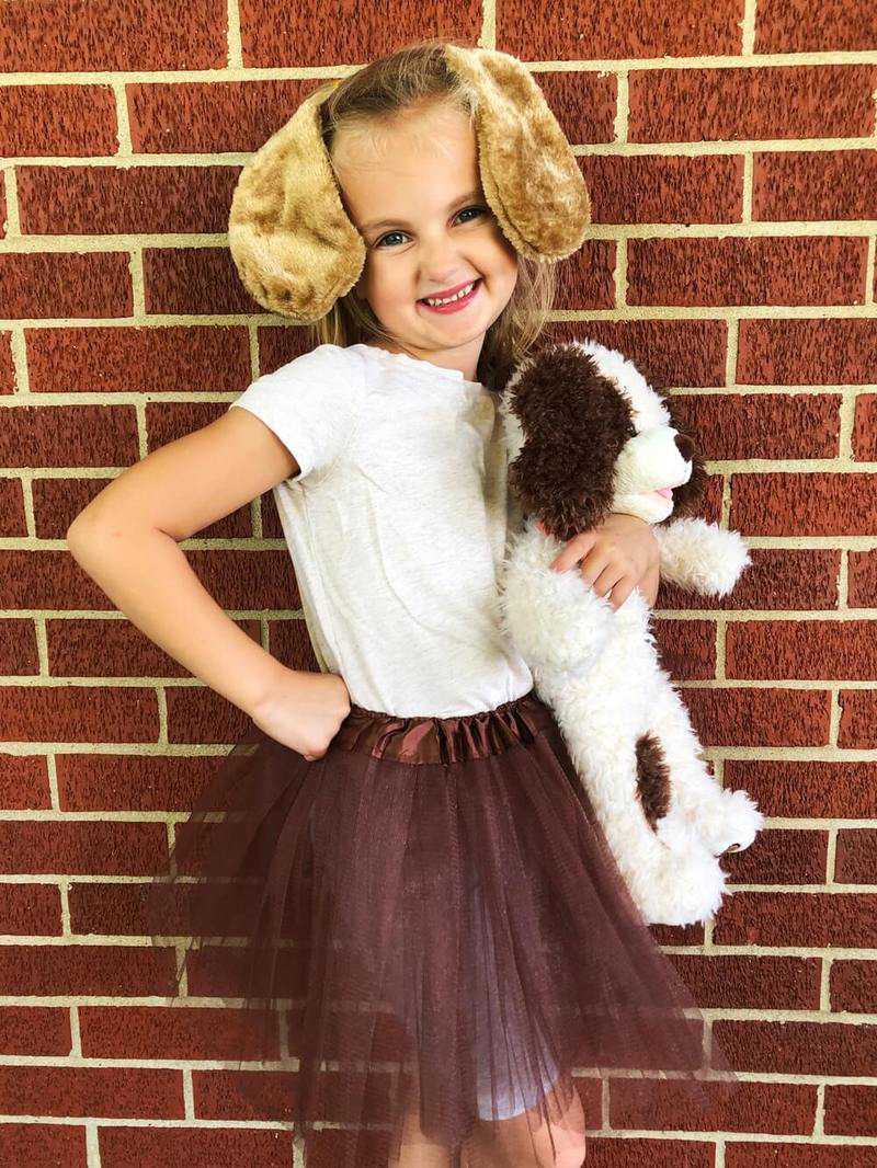 Girls Brown Puppy Costume - Complete Kids Costume Set with Tutu, Tail, & Ears - Sydney So Sweet