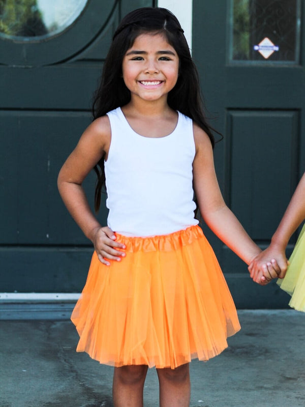 orange tutu dress African print and orange tulle dress