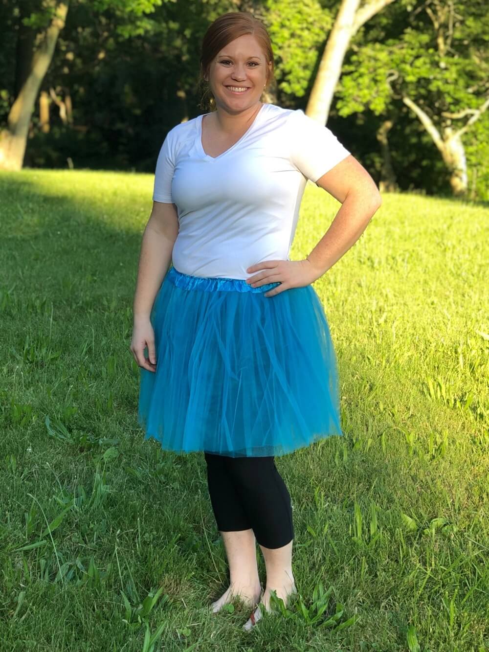 Turquoise Blue Tutu Skirt for Women – 3-Layer Tulle Ballet Skirt for Costume, Dress-Up, Dance, & Cosplay - Sydney So Sweet