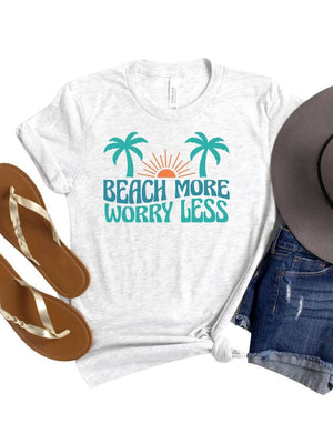 Beach More Worry Less Women's Jersey Short Sleeve Graphic Tee - Sydney So Sweet