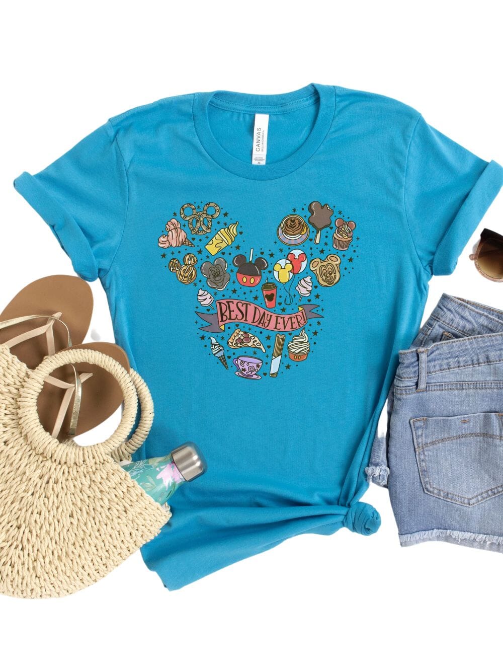 Best Day Ever Snacks Mom T-Shirt Bella + Canvas Unisex Jersey Short Sleeve Tee - Many Colors - Sydney So Sweet