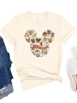 Best Day Ever Disney Snacks Mom T-Shirt Bella + Canvas Unisex Jersey Short Sleeve Tee - Many Colors - Sydney So Sweet