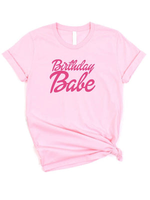 Birthday Babe Toddler & Little Girls' Cotton Barbie Style Birthday T-Shirt - 3 Colors - Sydney So Sweet
