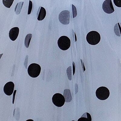 Black & White Polka Dot Tutu Skirt – 3 Layer Tulle Skirt for Kids & Adults – Costume, Dance, Dress-Up - Sydney So Sweet