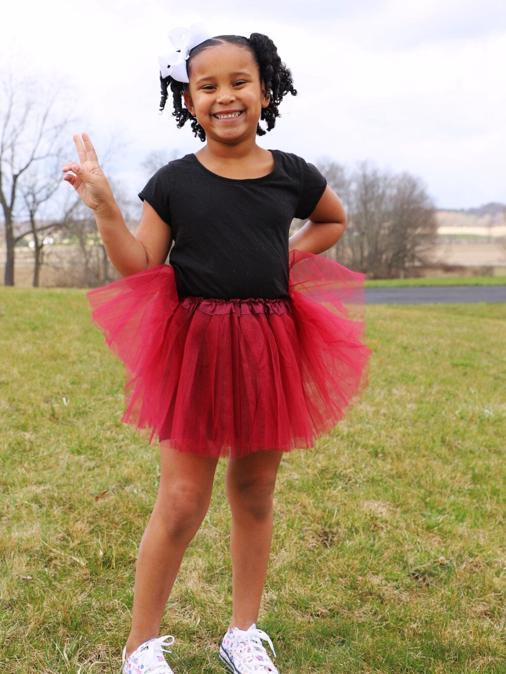 Burgundy or Maroon Tutu Skirt - Kids Size 3-Layer Tulle Basic Ballet Dance Costume Tutus for Girls - Sydney So Sweet