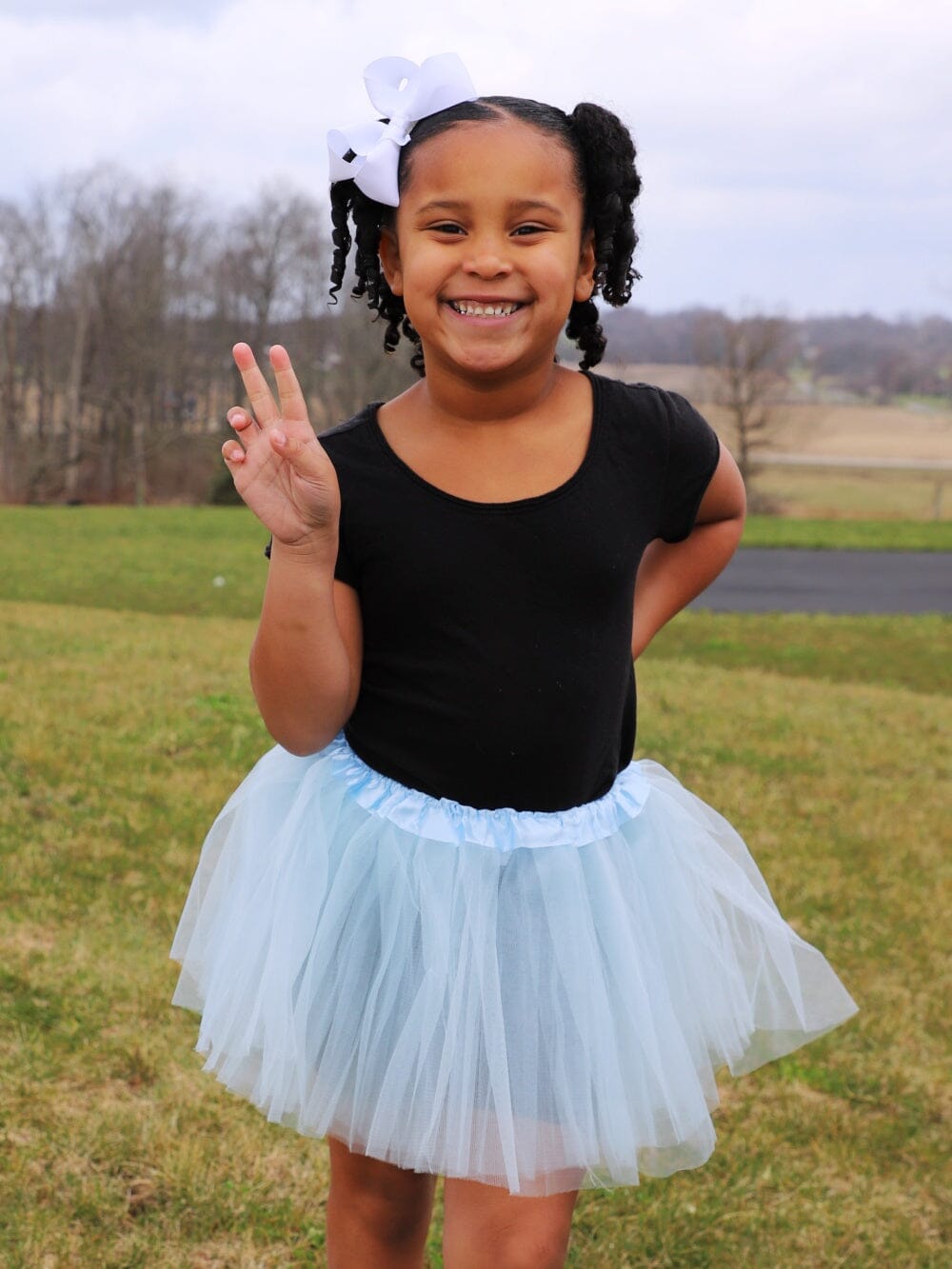 Light Aqua Blue Tutu Skirt for Girls – 3-Layer Tulle Ballet, Dance, and Dress-Up Costume Skirt - Sydney So Sweet