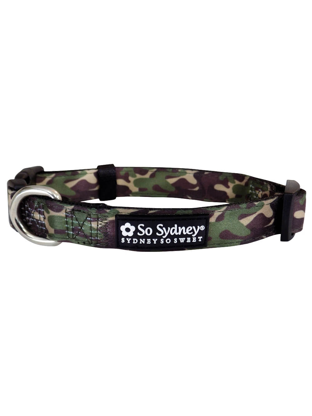 Camo Military Green Adjustable Fashion Dog Collar - Sydney So Sweet