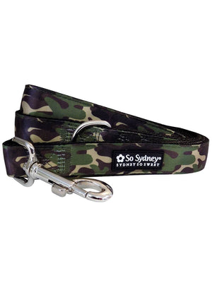 Camo Military Green 5' Designer Fashion Dog Leash - Sydney So Sweet