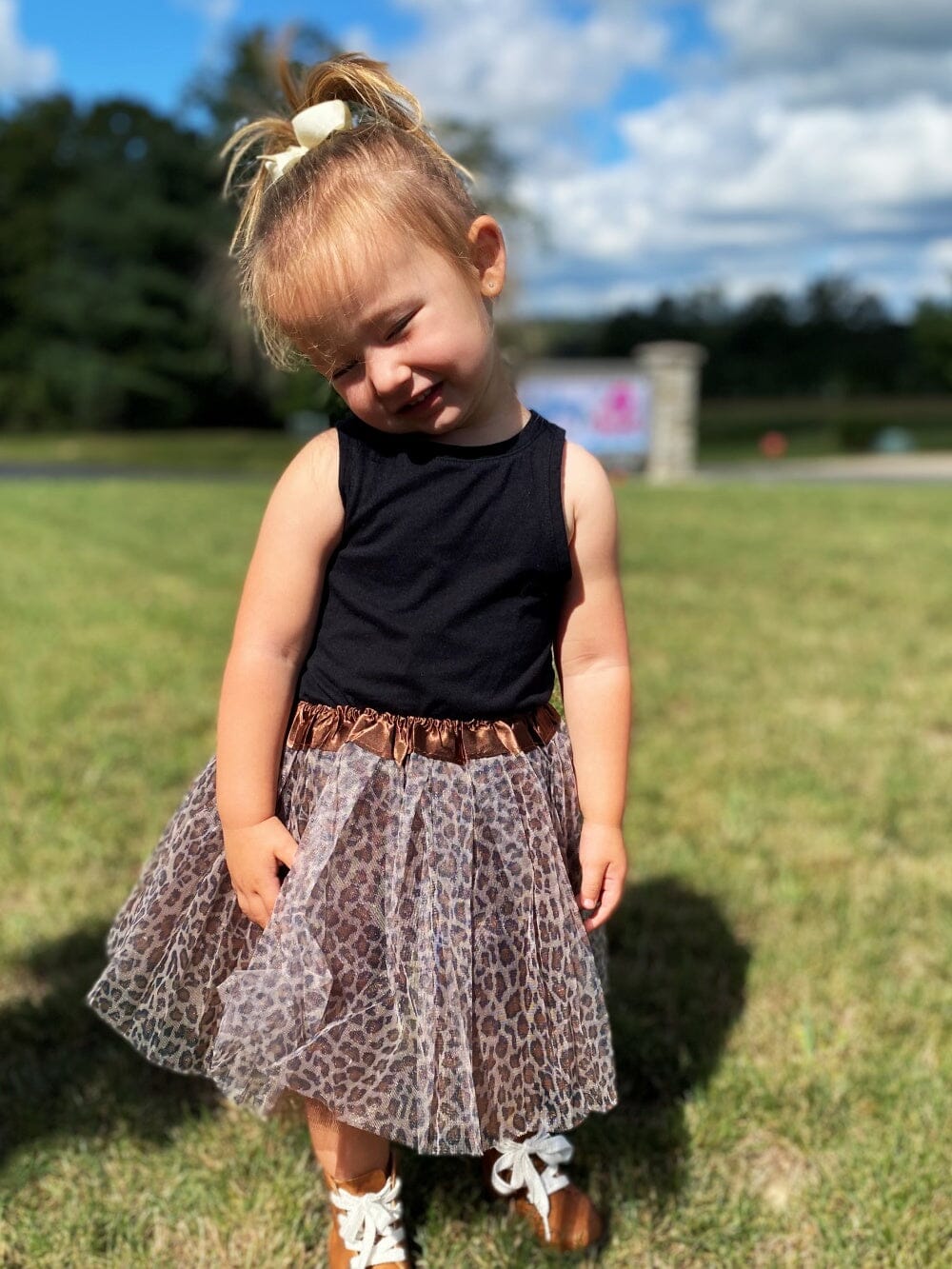 Cheetah Leopard Print Girls Tutu Skirt, Fast Shipping Online