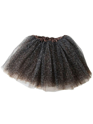 Cheetah Tutu Skirt - Kids Size 3-Layer Tulle Basic Ballet Dance Costume Tutus for Girls - Sydney So Sweet