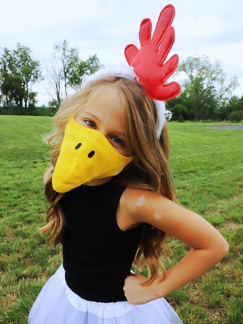 Chicken Headband &amp; Beak Set, Kid or Adult Size Costume Accessories - Sydney So Sweet