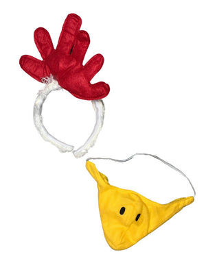 Chicken Headband & Beak Set, Kid or Adult Size Costume Accessories - Sydney So Sweet