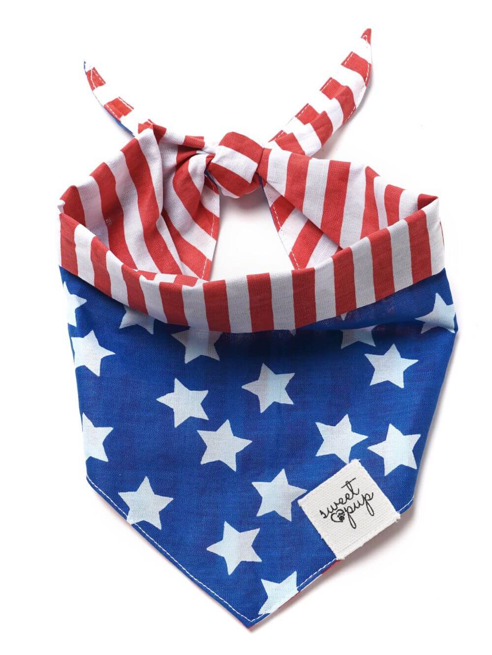 Dog Bandana - Patriotic American Flag Reversible - Sydney So Sweet